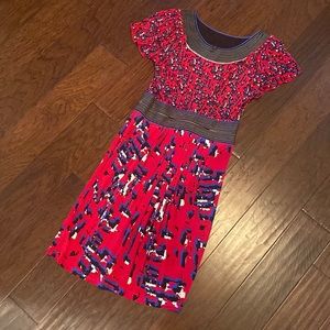 BCBG Maxazria red and black dress